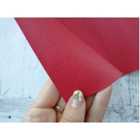 Переплётный кожзам с текстурой, красный, 33х70 см